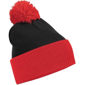 Red bobble hat